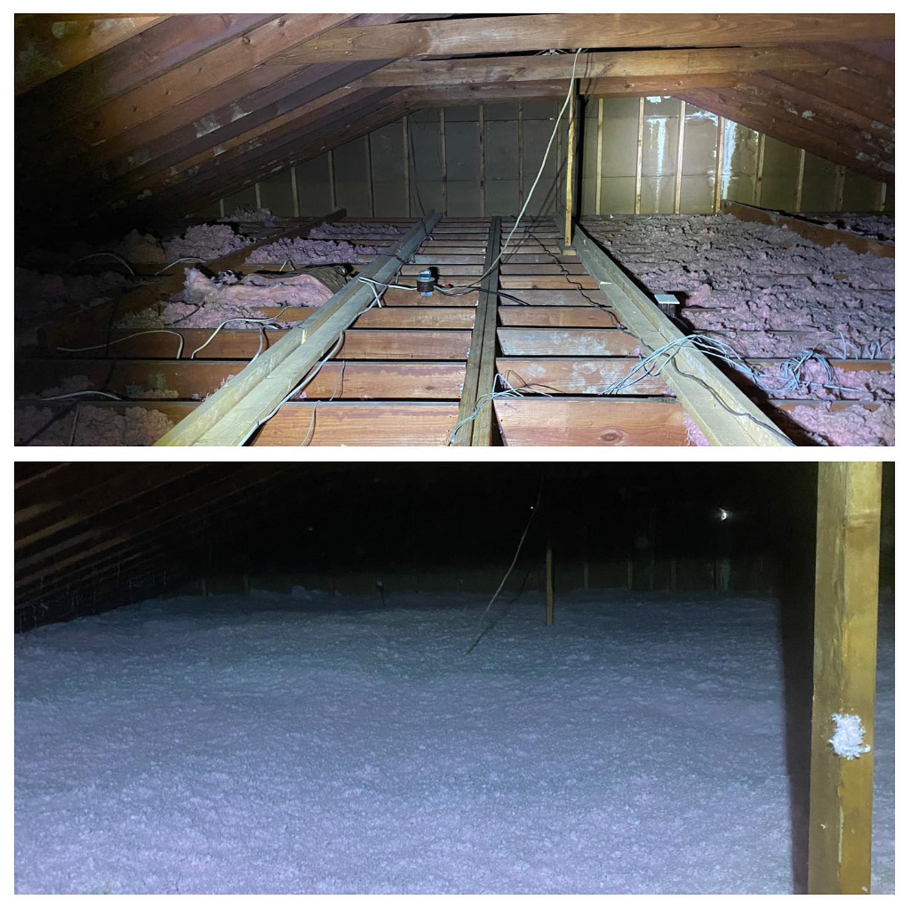 Before and After Pictures of Attic Insulation