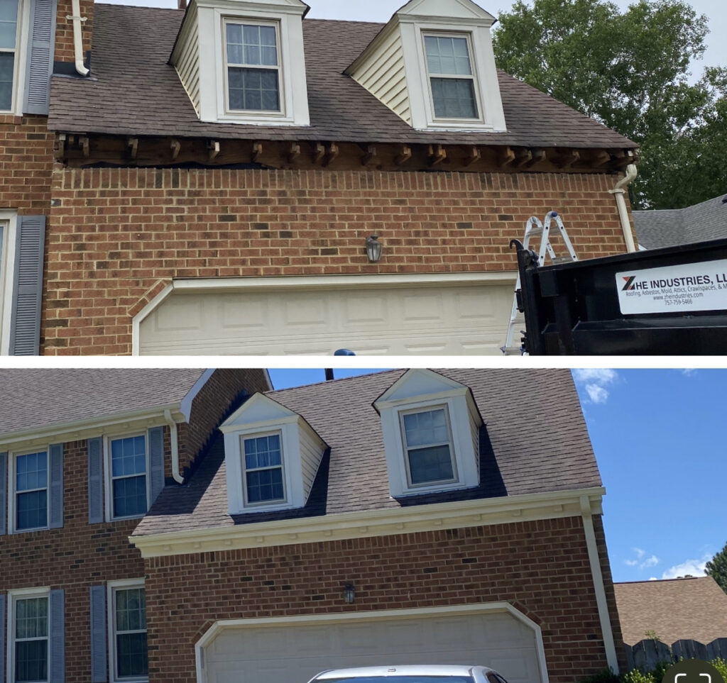 soffit repair before and after