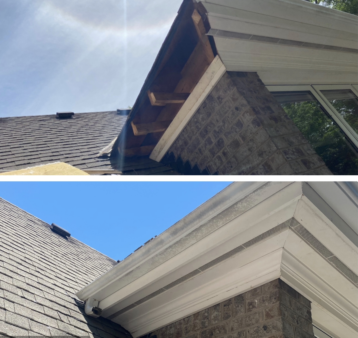 soffit repair exterior before and after photos