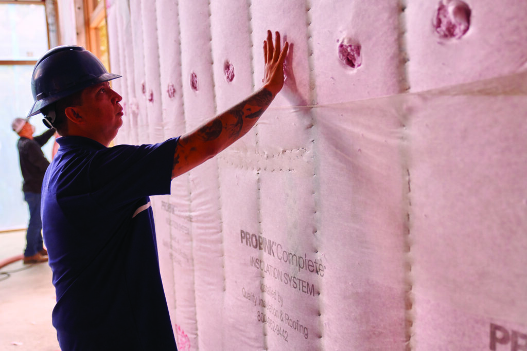 pro-pink wall insulation installation