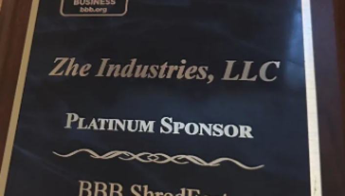 BBB Accredited Business Zhe Industries LLC Award