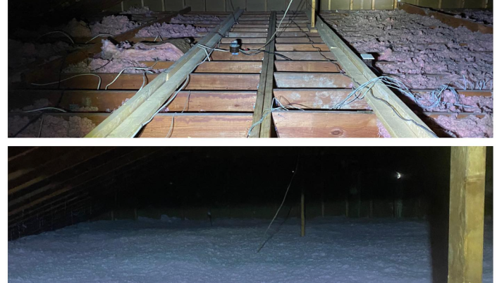Before and After Pictures of Attic Insulation