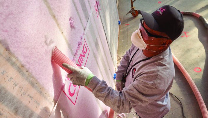 Blown-in pro-pink wall insulation services