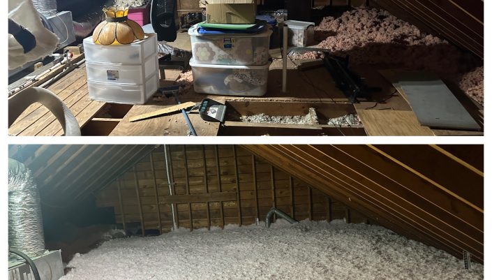 Attic Insulation installation