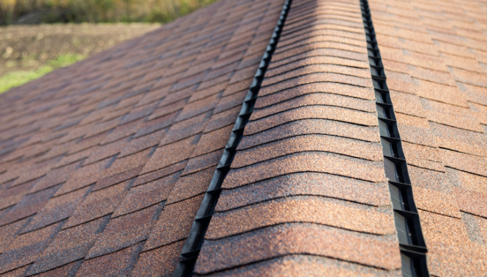 ridge ventilation showing roof ventilation