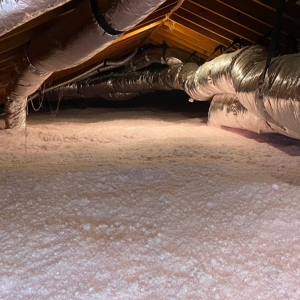attic insulation replacement with blown in insulation